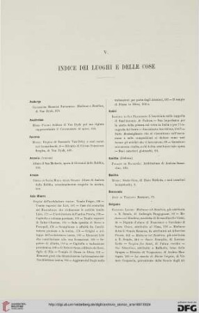 Indice dei luoghi e delle cose