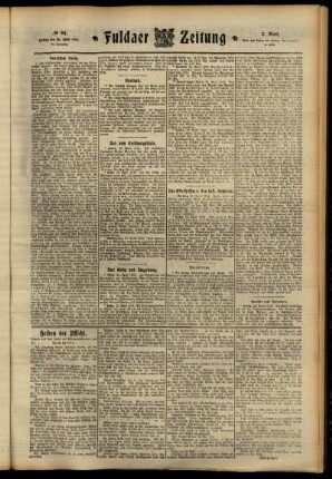 Zweite Ausgabe vom Freitag, den 26. April 1912.