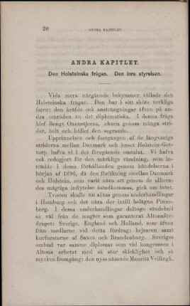Andra Kapitlet. Den Holsteinska frågan. Den inre styrelsen.