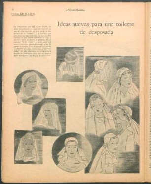 Ideas nuevas para una toilette de desposada [Dibujos] : Para la mujer