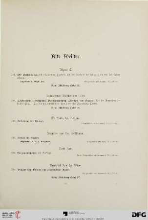 Alte Meister (Nr. 234-265)