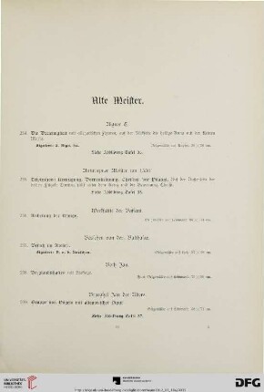 Alte Meister (Nr. 234-265)