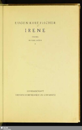 Irene : Drama in vier Akten