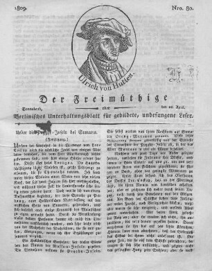 Nro. 80., Sonnabend, den 22. April 1809