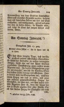 209-218, Am Sonntag Invocavit