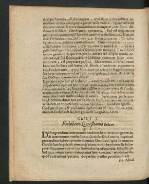 Caput I. Exhibens Quaestionis ...
