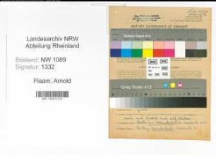 Entnazifizierung Arnold Flaam , geb. 28.12.1919 (Polizist)