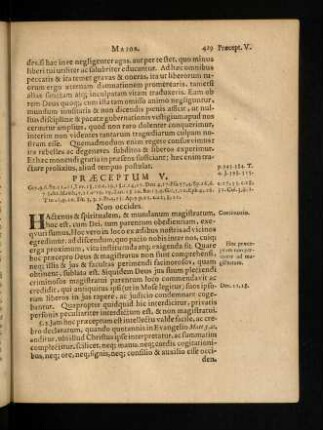 429-433, Praeceptum V