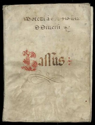 Geistliche Vokalmusik. Bassus I : 16 Jh.