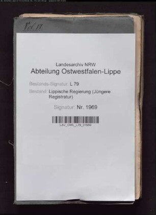 Regulierung der Landesgrenze zwischen dem Fürstentum (Amt) Paderborn und den Ämtern Schwalenberg, Schieder, Horn, Detmold, Band 6