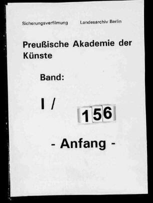 Personalakten des Bildhauers Professor Arno Breker
