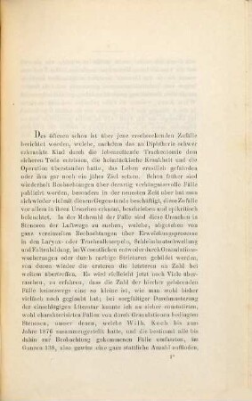 Ueber Granulationsstenosen nach Tracheotomie ...
