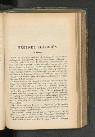 Vreemde koloniën, door A. M.