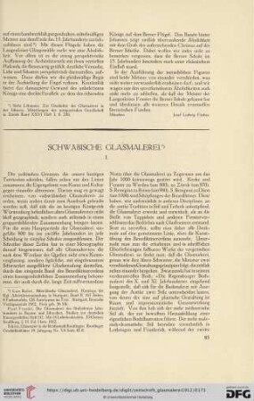 1: Schwäbische Glasmalerei