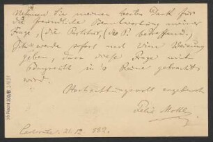 Brief an B. Schott's Söhne : 21.12.1882
