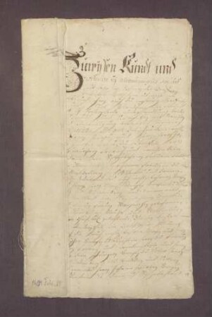 Heiratsverschreibung des Grafen Jakob von Eberstein gegen Margaretha Gräfin zu Solms