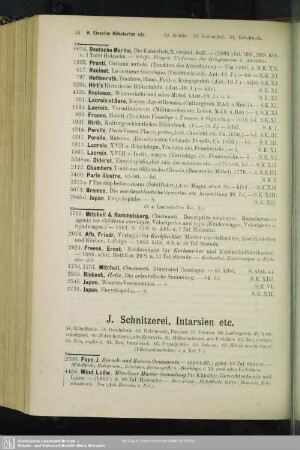 J. Schnitzerei, Intarsien etc.