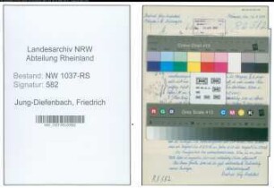 Entnazifizierung Friedrich Jung-Diefenbach , geb. 16.08.1897 ()