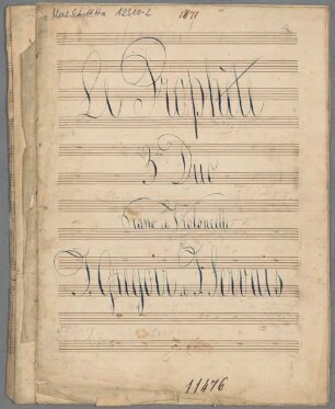 Le prophète, 3. Duo - vlc, pf - BSB Mus.Schott.Ha 12310-2