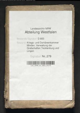 Ertrag der Grafschaft Lingen