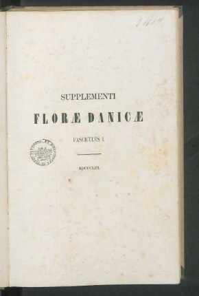Supplementi, Fasciculus I