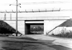 Lauffen Brücke 5147 Baustelle Behelfsbrücke Fundament Widerlager
