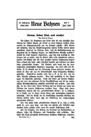 Komm, lieber Mai, und mache!
