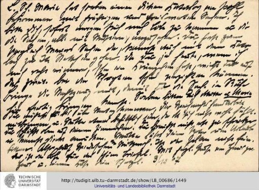 Postkarte vom 03.12.1907