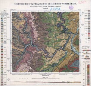 [7817] Rottweil, Geologische Spezialkarte des Königreichs Württemberg