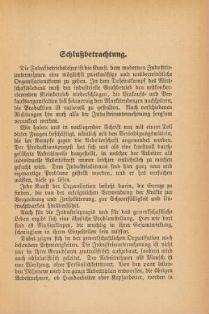 Schlußbetrachtung.