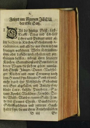 Folget im Namen Jesu der erste Satz.
