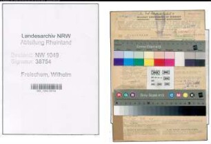 Entnazifizierung Wilhelm Freischem , geb. 09.09.1903 (Haendler)