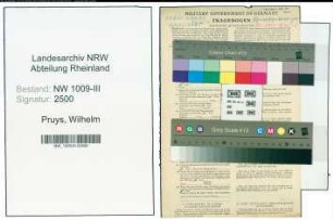 Entnazifizierung Wilhelm Pruys , geb. 02.04.1903 (Landwirt)