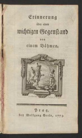 Erinnerung über einen wichtigen Gegenstand