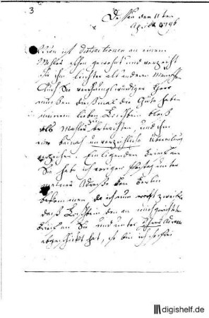 3: Brief von Sophie (Gattin) Tischbein an Johann Wilhelm Ludwig Gleim