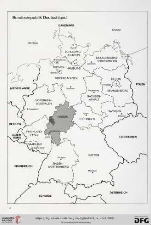 Karte Bundesrepublik Deutschland
