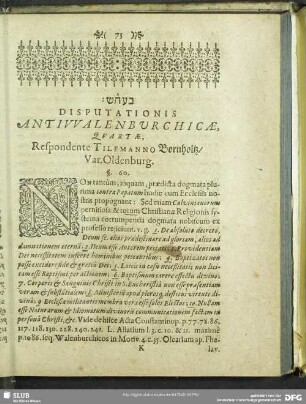 Disputationis Antiwalenburchicae, Quartae ...