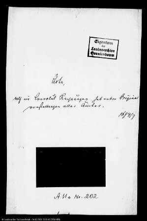 Ein Konvolut Rechnungen sub rubro Original-Vorstellungen aller Ämter