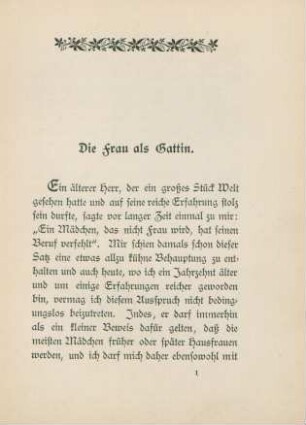 Die Frau als Gattin