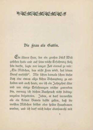 Die Frau als Gattin