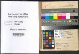Entnazifizierung Wilhelm Maass , geb. 12.02.1895 (Schlosser)