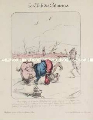 Le Club des Patineurs - Karikatur auf Napoleon III. im Deutsch-Französischen Krieg
