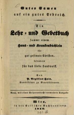 Guter Samen auf ein gutes Erdreich