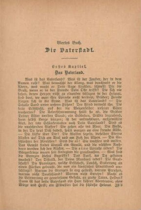 Viertes Buch. Die Vaterstadt