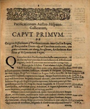 Pacificationum Austro-Hispano-Gallicarum historia : ab annis plusquam ducentis breviter repetita atque ad haec usque tempora continuata