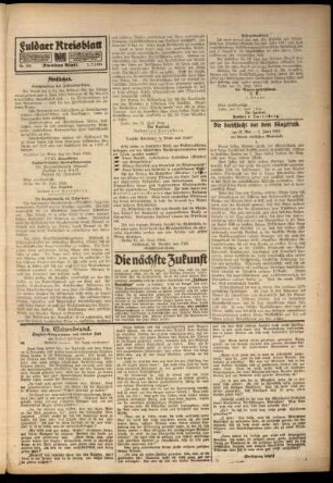 Zweite Ausgabe vom Samstag, den 01. Juli 1916.