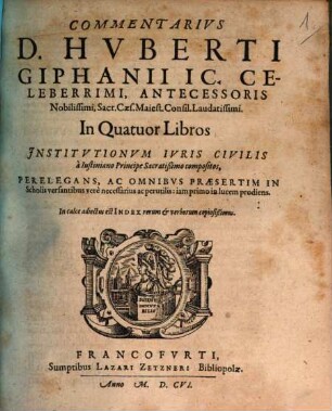 In quatuor libros Institutionum iuris civilis commentarius