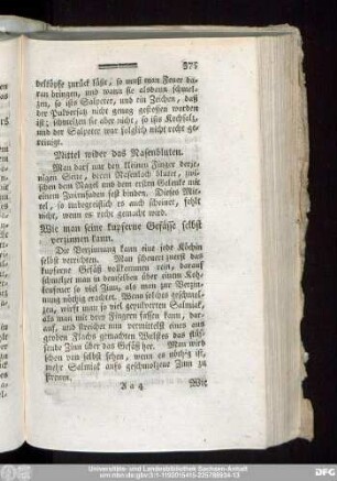 Mittel wider das Nasenbluten.