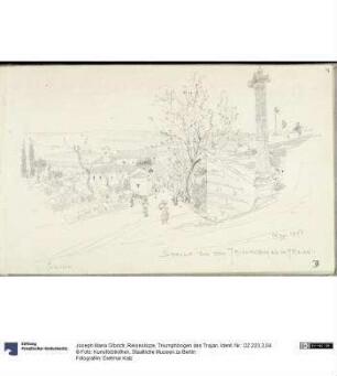 Reiseskizze, Triumphbogen des Trajan