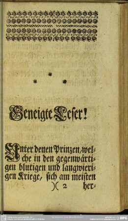 Geneigte Leser!